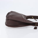 Coach Shoulder Bag Leather Brown Gold Auth 211662V-4