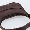 Coach Shoulder Bag Leather Brown Gold Auth 211662V-6