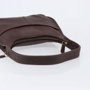 Coach Shoulder Bag Leather Brown Gold Auth 211662V-7