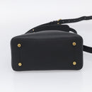 Coach Shoulder Bag Leather 2way Black Gold Auth 211663A-11
