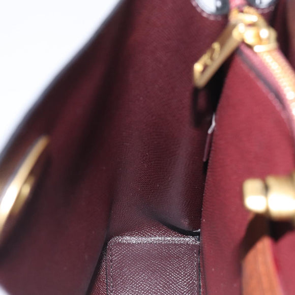 Coach Shoulder Bag Leather 2way Black Gold Auth 211663A