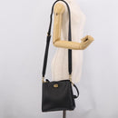 Coach Shoulder Bag Leather 2way Black Gold Auth 211663A-25