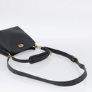 Coach Shoulder Bag Leather 2way Black Gold Auth 211663A-9