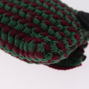 PRADA Pouch Knitted Fabrics Green Silver Auth 211669M-11