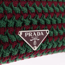 PRADA Pouch Knitted Fabrics Green Silver Auth 211669M-12