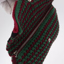 PRADA Pouch Knitted Fabrics Green Silver Auth 211669M-16