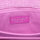 CHANEL Matelasse Chain Shoulder Bag Tweed Pink CC Auth 211677M-19