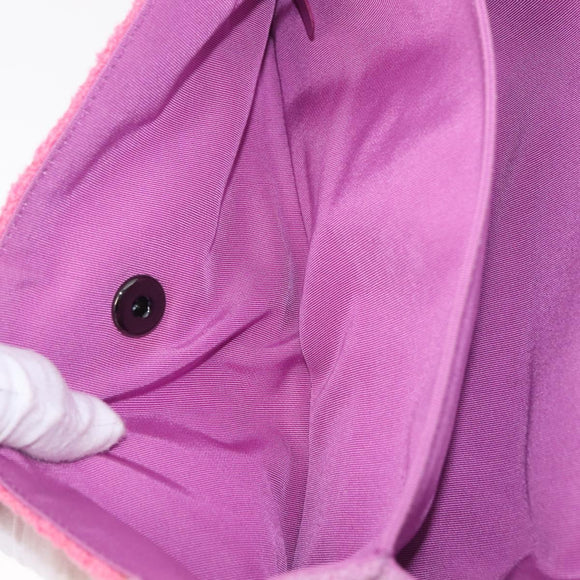 CHANEL Matelasse Chain Shoulder Bag Tweed Pink CC Auth 211677M