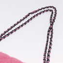 CHANEL Matelasse Chain Shoulder Bag Tweed Pink CC Auth 211677M-8