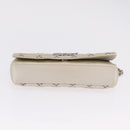 CHANEL Matelasse Chain Shoulder Bag Satin Gold Silver CC Auth 211678A-10