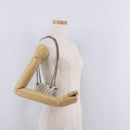 CHANEL Matelasse Chain Shoulder Bag Satin Gold Silver CC Auth 211678A-24