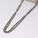 CHANEL Matelasse Chain Shoulder Bag Satin Gold Silver CC Auth 211678A-7