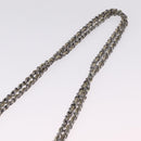CHANEL Matelasse Chain Shoulder Bag Satin Gold Silver CC Auth 211678A-8