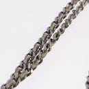 CHANEL Matelasse Chain Shoulder Bag Satin Gold Silver CC Auth 211678A-9