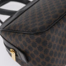 CELINE Macadam Canvas Hand Bag PVC Leather Black Gold Auth 211680A-10