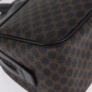 CELINE Macadam Canvas Hand Bag PVC Leather Black Gold Auth 211680A-12