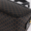CELINE Macadam Canvas Hand Bag PVC Leather Black Gold Auth 211680A-13