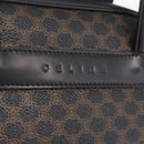 CELINE Macadam Canvas Hand Bag PVC Leather Black Gold Auth 211680A-15