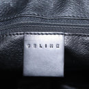 CELINE Macadam Canvas Hand Bag PVC Leather Black Gold Auth 211680A-16