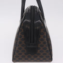 CELINE Macadam Canvas Hand Bag PVC Leather Black Gold Auth 211680A-4