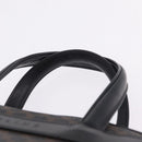 CELINE Macadam Canvas Hand Bag PVC Leather Black Gold Auth 211680A-8