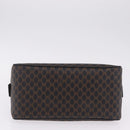 CELINE Macadam Canvas Hand Bag PVC Leather Black Gold Auth 211680A-9