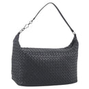 Bottega Veneta INTRECCIATO Shoulder Bag Leather Black Auth 211692A-1
