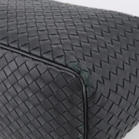 Bottega Veneta INTRECCIATO Shoulder Bag Leather Black Auth 211692A