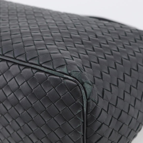 Bottega Veneta INTRECCIATO Shoulder Bag Leather Black Auth 211692A