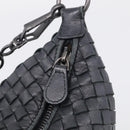 Bottega Veneta INTRECCIATO Shoulder Bag Leather Black Auth 211692A-14