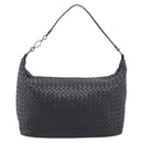 Bottega Veneta INTRECCIATO Shoulder Bag Leather Black Auth 211692A-2