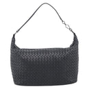 Bottega Veneta INTRECCIATO Shoulder Bag Leather Black Auth 211692A-3