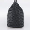 Bottega Veneta INTRECCIATO Shoulder Bag Leather Black Auth 211692A-4