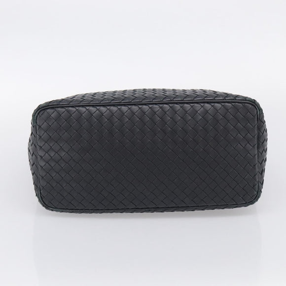 Bottega Veneta INTRECCIATO Shoulder Bag Leather Black Auth 211692A