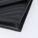 Saint Laurent Cassandra Chain Shoulder Bag Leather Black Gold Auth 211695V-11