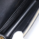 Saint Laurent Cassandra Chain Shoulder Bag Leather Black Gold Auth 211695V-18