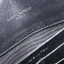 Saint Laurent Cassandra Chain Shoulder Bag Leather Black Gold Auth 211695V-24
