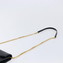 Saint Laurent Cassandra Chain Shoulder Bag Leather Black Gold Auth 211695V-8