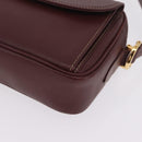 Cartier Must Line Shoulder Bag Leather Bordeaux Gold Auth 211696A-11