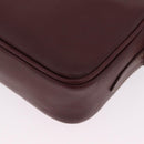 Cartier Must Line Shoulder Bag Leather Bordeaux Gold Auth 211696A-13