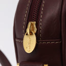 Cartier Must Line Shoulder Bag Leather Bordeaux Gold Auth 211696A-14
