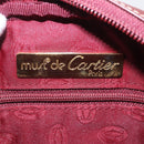 Cartier Must Line Shoulder Bag Leather Bordeaux Gold Auth 211696A-15