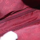 Cartier Must Line Shoulder Bag Leather Bordeaux Gold Auth 211696A-16