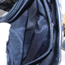 Christian Dior Trotter Canvas saddle Shoulder Bag Navy Gold Auth 211697SAV-25