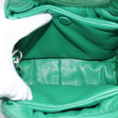 PRADA Hand Bag Leather 2way Green Silver Auth 211699SAM-18