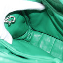 PRADA Hand Bag Leather 2way Green Silver Auth 211699SAM-20