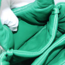 PRADA Hand Bag Leather 2way Green Silver Auth 211699SAM-21