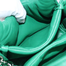 PRADA Hand Bag Leather 2way Green Silver Auth 211699SAM-22