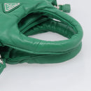 PRADA Hand Bag Leather 2way Green Silver Auth 211699SAM-7