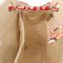 CHANEL Cruise Line Matelasse Chain Tote Bag Canvas Pink Gold CC Auth 211700SM-23